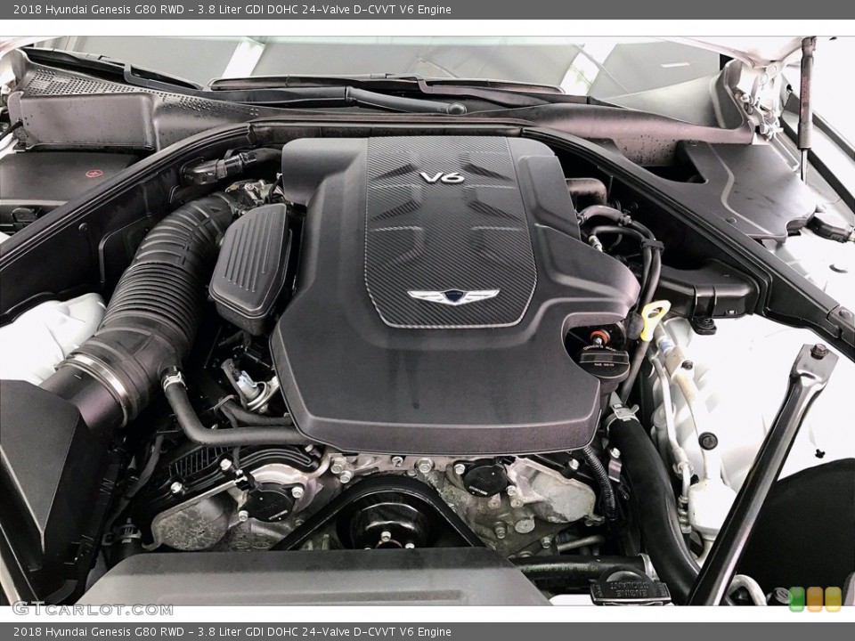 3.8 Liter GDI DOHC 24-Valve D-CVVT V6 Engine for the 2018 Hyundai Genesis #140706176