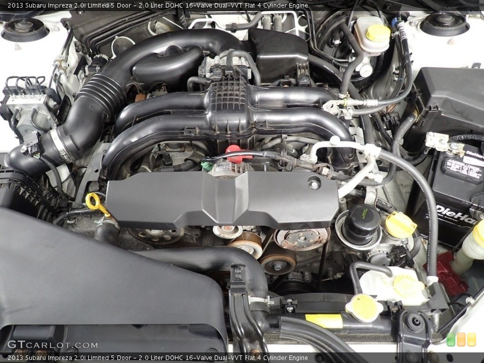 2.0 Liter DOHC 16-Valve Dual-VVT Flat 4 Cylinder 2013 Subaru Impreza Engine