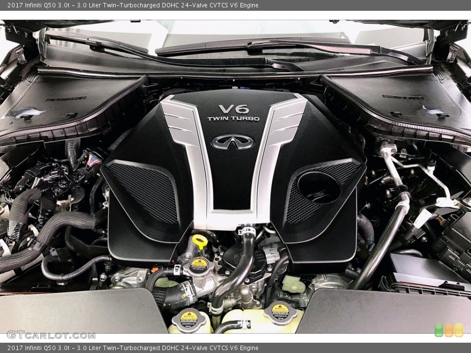 3.0 Liter Twin-Turbocharged DOHC 24-Valve CVTCS V6 2017 Infiniti Q50 Engine