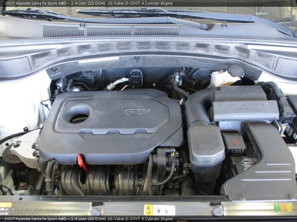 2.4 Liter GDI DOHC 16-Valve D-CVVT 4 Cylinder Engine for the 2017 Hyundai Santa Fe Sport #140876167
