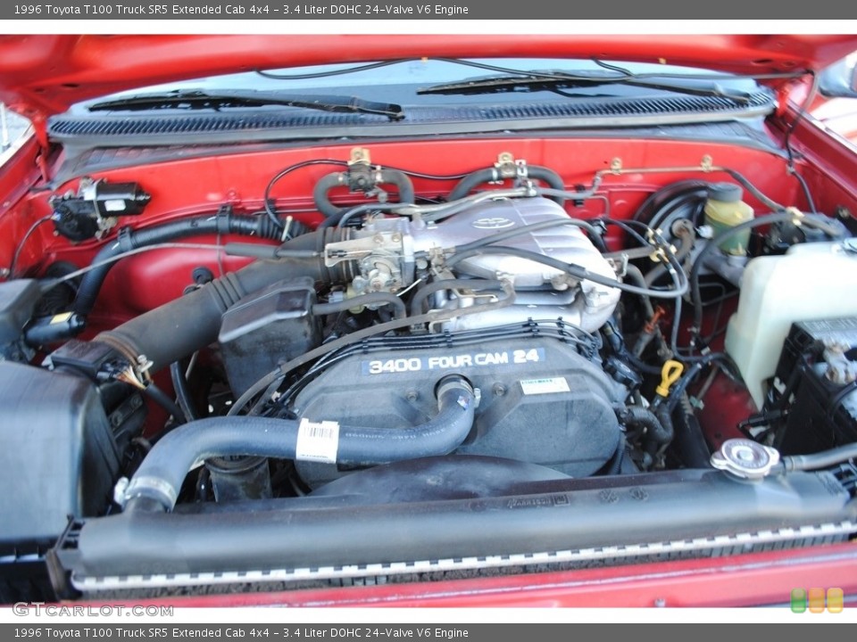 3.4 Liter DOHC 24-Valve V6 1996 Toyota T100 Truck Engine
