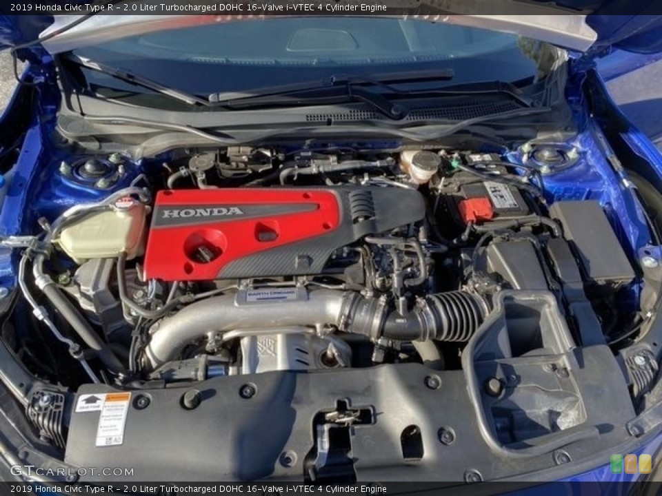 2.0 Liter Turbocharged DOHC 16-Valve i-VTEC 4 Cylinder 2019 Honda Civic Engine