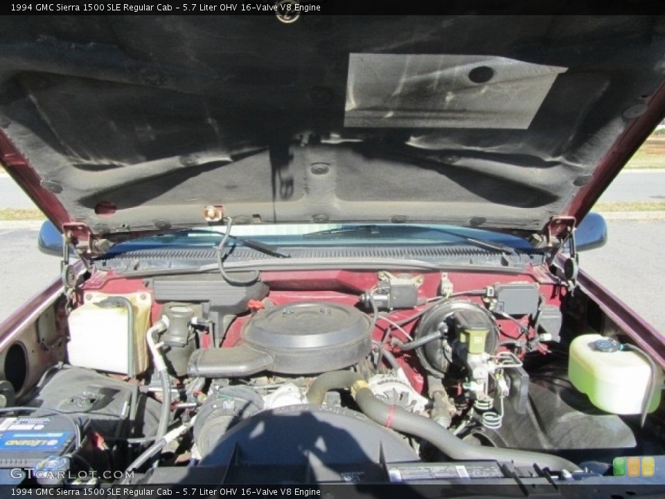 5.7 Liter OHV 16-Valve V8 1994 GMC Sierra 1500 Engine