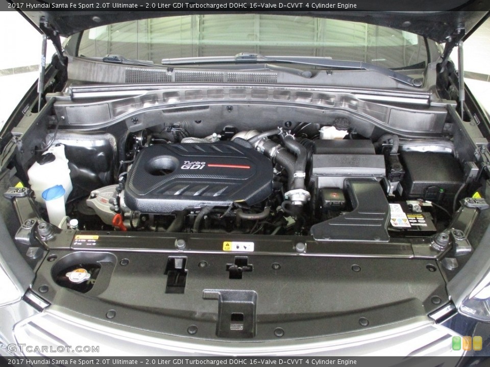 2.0 Liter GDI Turbocharged DOHC 16-Valve D-CVVT 4 Cylinder Engine for the 2017 Hyundai Santa Fe Sport #141226299