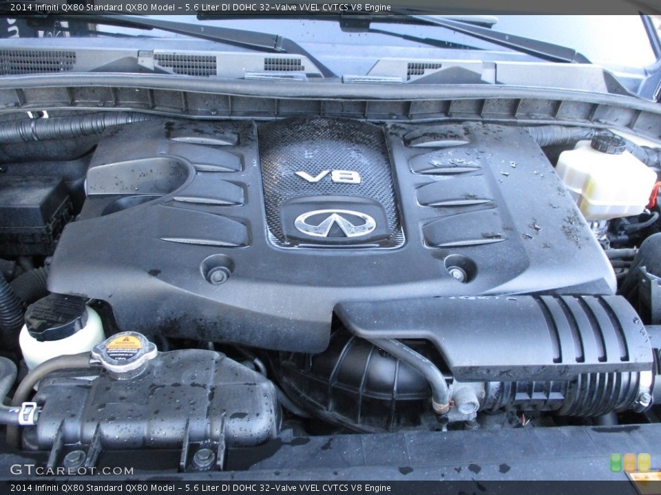 5.6 Liter DI DOHC 32-Valve VVEL CVTCS V8 2014 Infiniti QX80 Engine