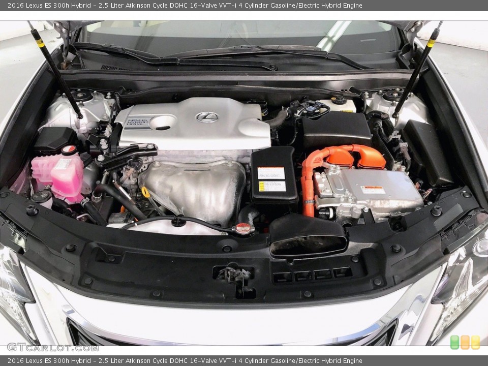 2.5 Liter Atkinson Cycle DOHC 16-Valve VVT-i 4 Cylinder Gasoline/Electric Hybrid 2016 Lexus ES Engine