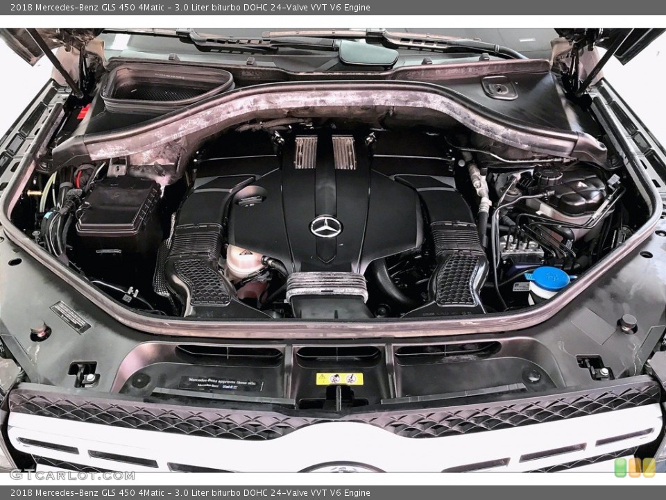 3.0 Liter biturbo DOHC 24-Valve VVT V6 2018 Mercedes-Benz GLS Engine