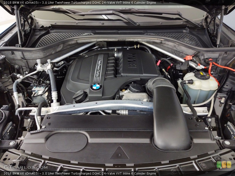 3.0 Liter TwinPower Turbocharged DOHC 24-Valve VVT Inline 6 Cylinder 2018 BMW X6 Engine
