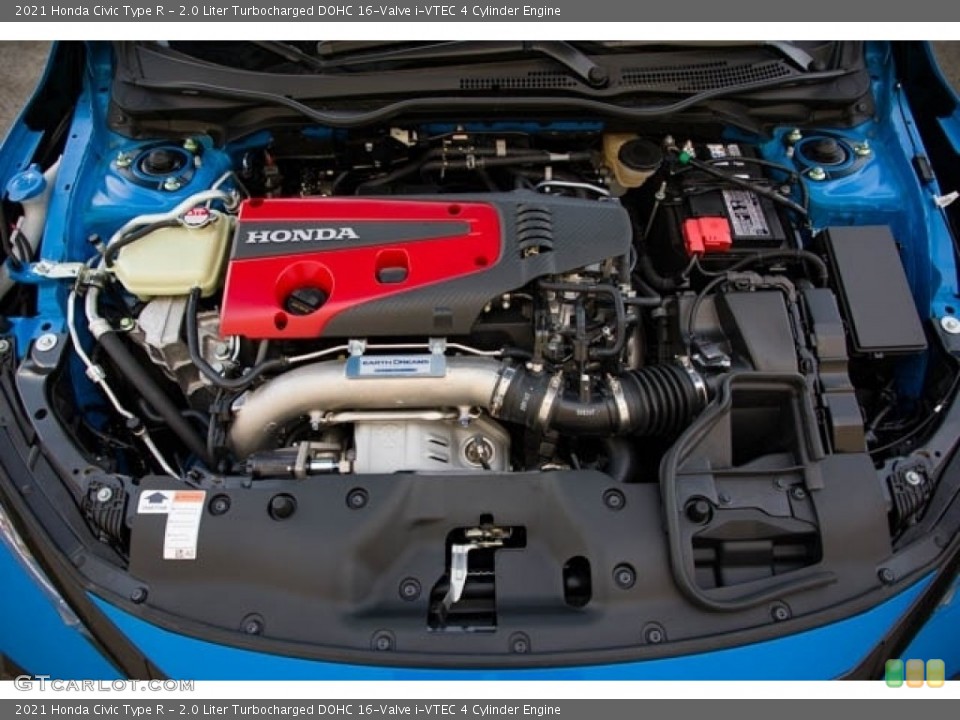 2.0 Liter Turbocharged DOHC 16-Valve i-VTEC 4 Cylinder 2021 Honda Civic Engine