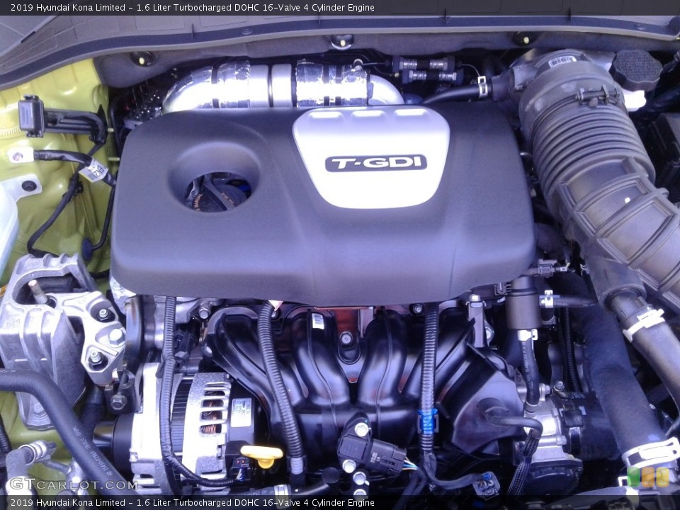 1.6 Liter Turbocharged DOHC 16-Valve 4 Cylinder 2019 Hyundai Kona Engine
