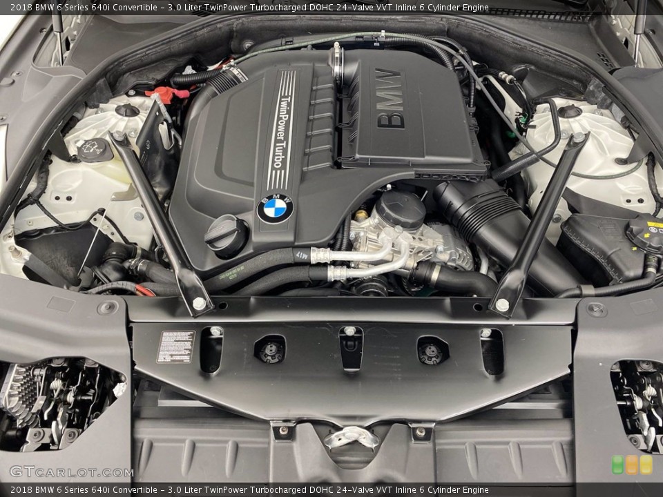 3.0 Liter TwinPower Turbocharged DOHC 24-Valve VVT Inline 6 Cylinder 2018 BMW 6 Series Engine