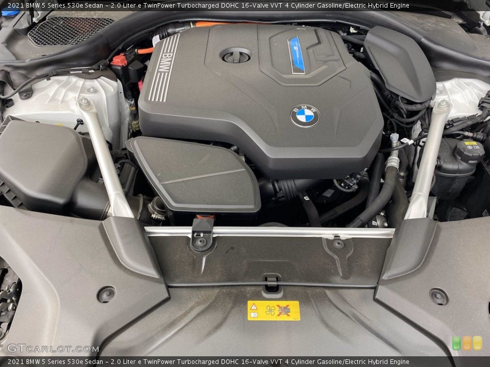 2.0 Liter e TwinPower Turbocharged DOHC 16-Valve VVT 4 Cylinder Gasoline/Electric Hybrid 2021 BMW 5 Series Engine