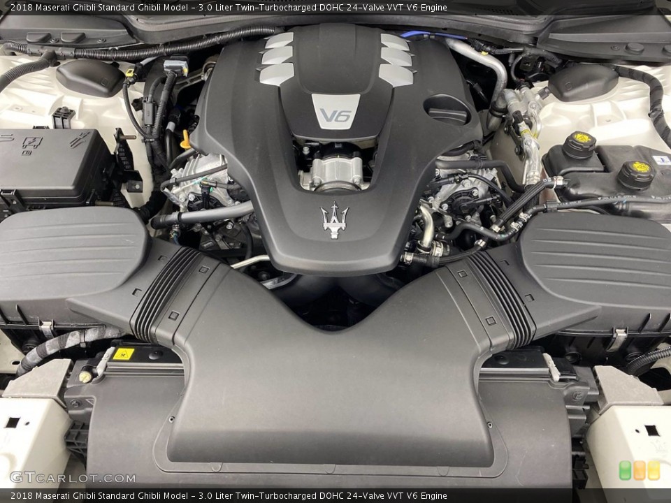 3.0 Liter Twin-Turbocharged DOHC 24-Valve VVT V6 2018 Maserati Ghibli Engine