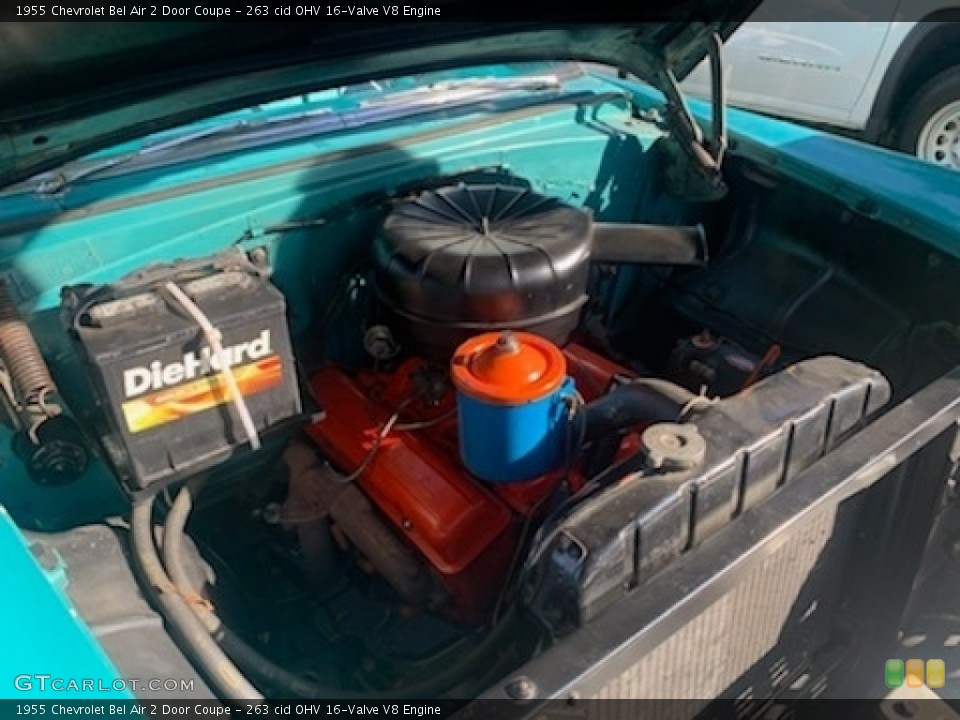 263 cid OHV 16-Valve V8 1955 Chevrolet Bel Air Engine