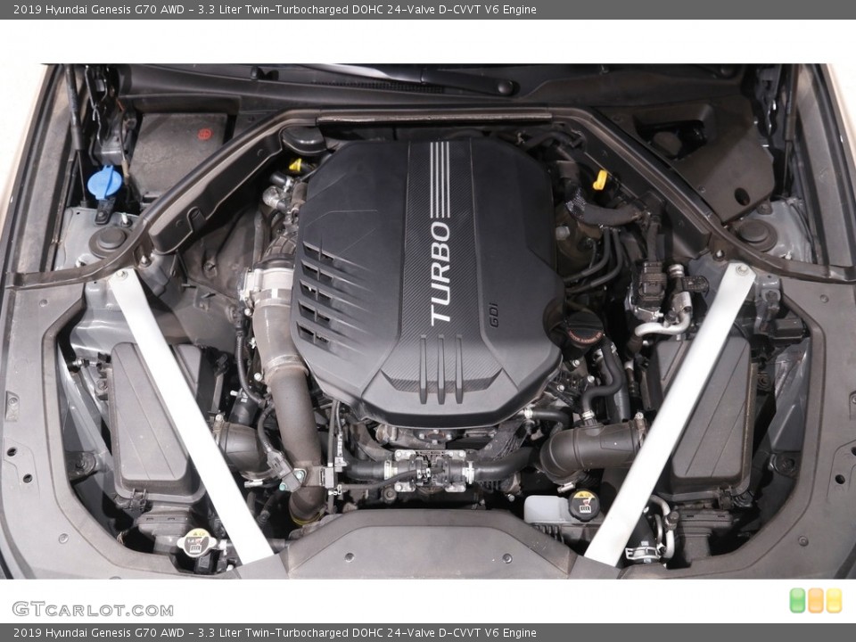 3.3 Liter Twin-Turbocharged DOHC 24-Valve D-CVVT V6 Engine for the 2019 Hyundai Genesis #142053923