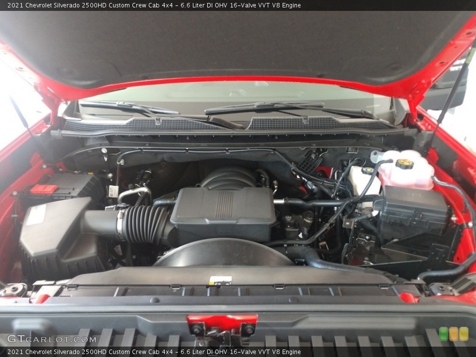 6.6 Liter DI OHV 16-Valve VVT V8 2021 Chevrolet Silverado 2500HD Engine
