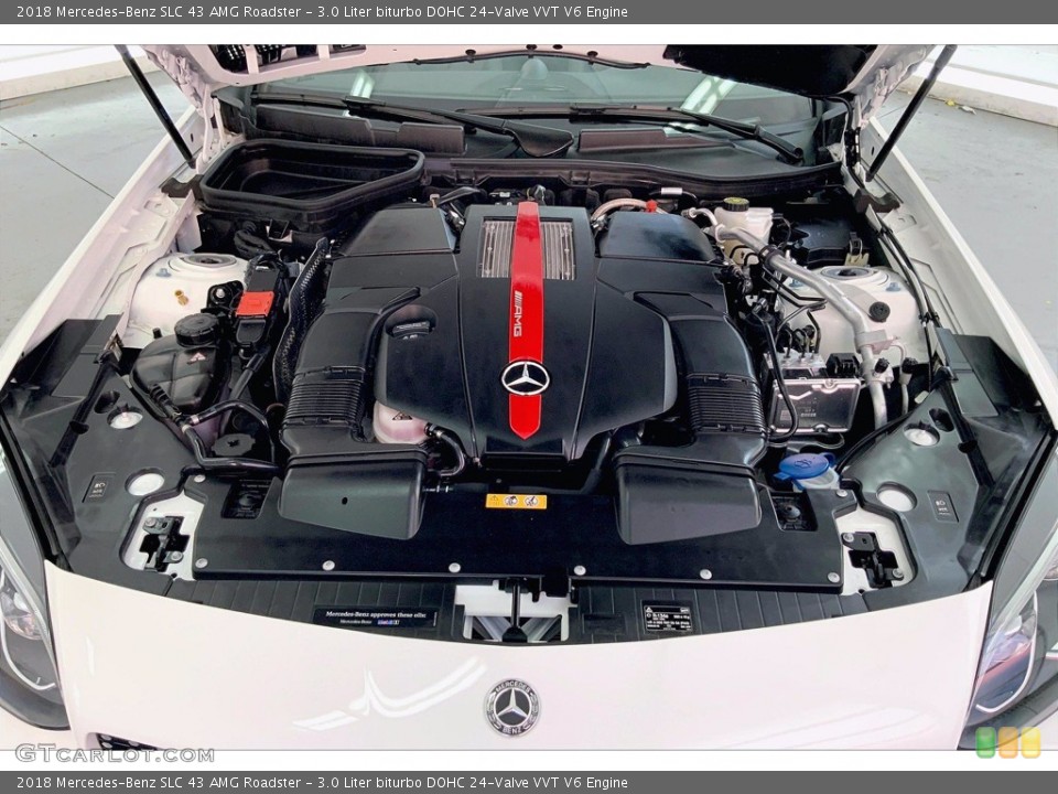 3.0 Liter biturbo DOHC 24-Valve VVT V6 2018 Mercedes-Benz SLC Engine
