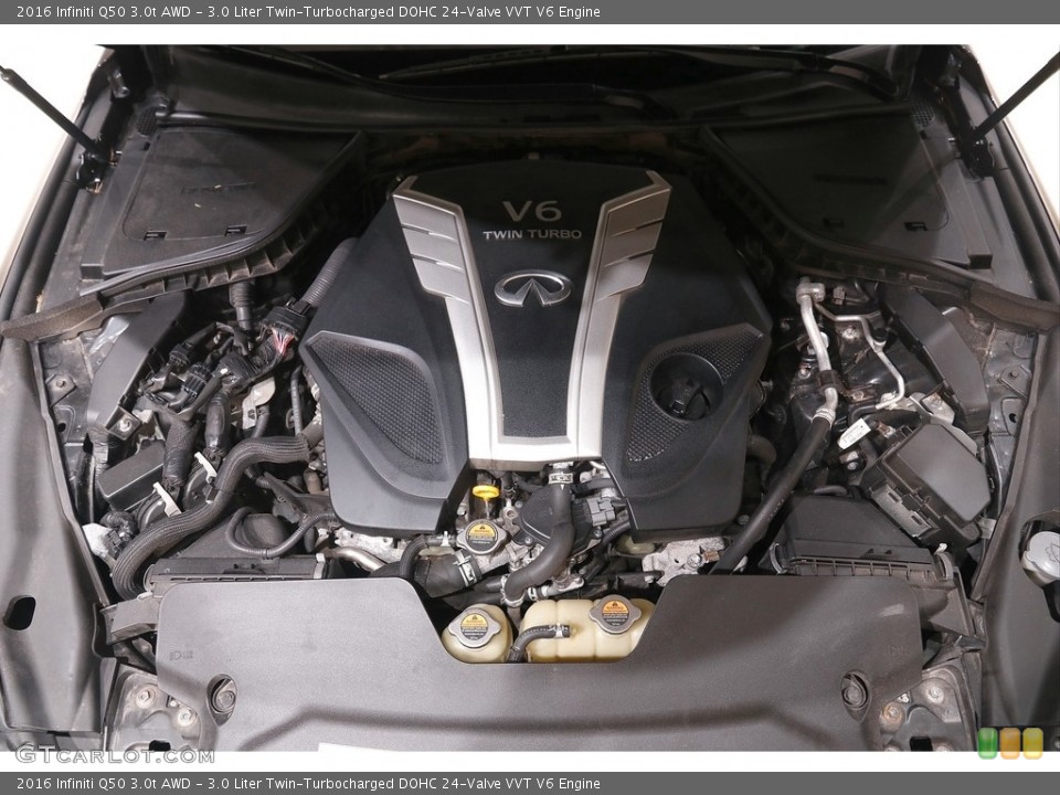 3.0 Liter Twin-Turbocharged DOHC 24-Valve VVT V6 2016 Infiniti Q50 Engine