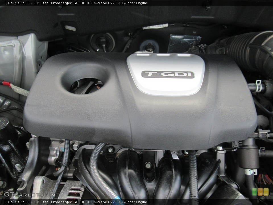 1.6 Liter Turbocharged GDI DOHC 16-Valve CVVT 4 Cylinder 2019 Kia Soul Engine