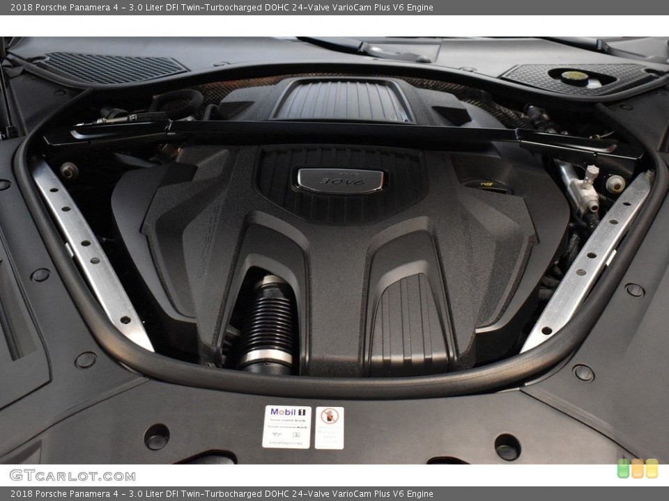 3.0 Liter DFI Twin-Turbocharged DOHC 24-Valve VarioCam Plus V6 2018 Porsche Panamera Engine