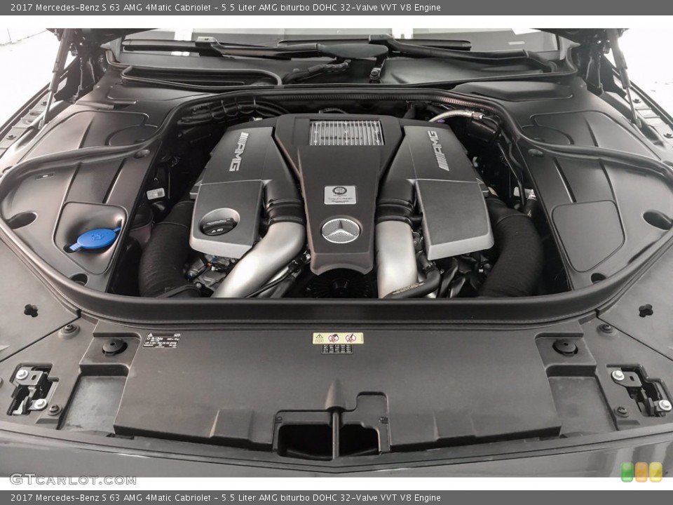 5.5 Liter AMG biturbo DOHC 32-Valve VVT V8 2017 Mercedes-Benz S Engine