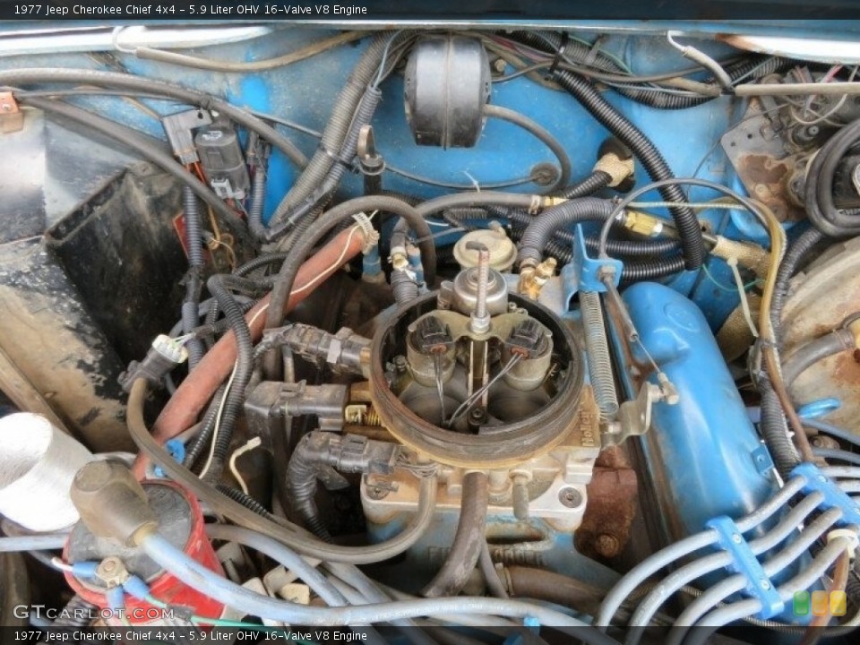 5.9 Liter OHV 16-Valve V8 Engine for the 1977 Jeep Cherokee #142315657