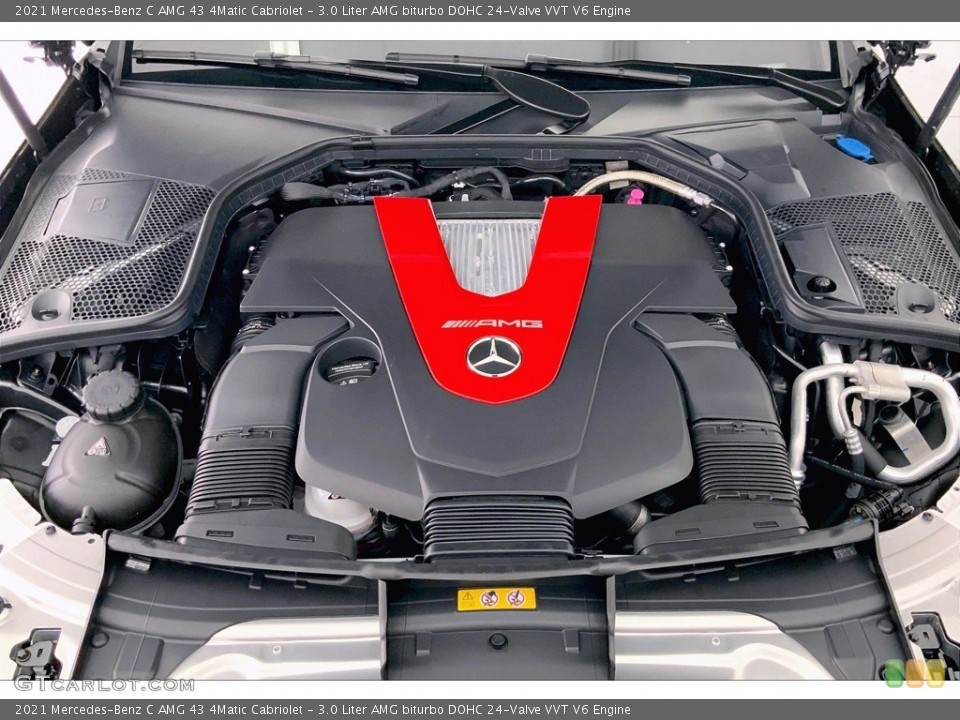 3.0 Liter AMG biturbo DOHC 24-Valve VVT V6 2021 Mercedes-Benz C Engine