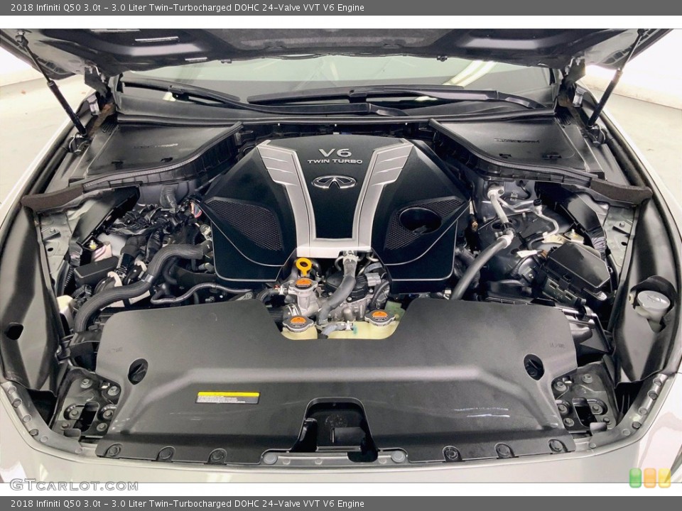 3.0 Liter Twin-Turbocharged DOHC 24-Valve VVT V6 2018 Infiniti Q50 Engine