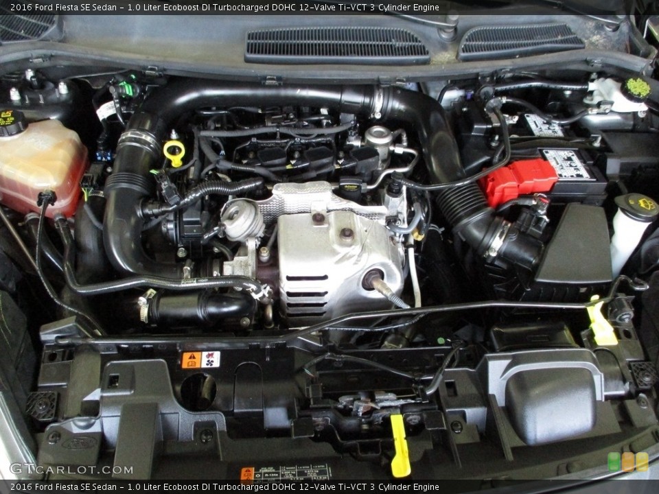 1.0 Liter Ecoboost DI Turbocharged DOHC 12-Valve Ti-VCT 3 Cylinder 2016 Ford Fiesta Engine