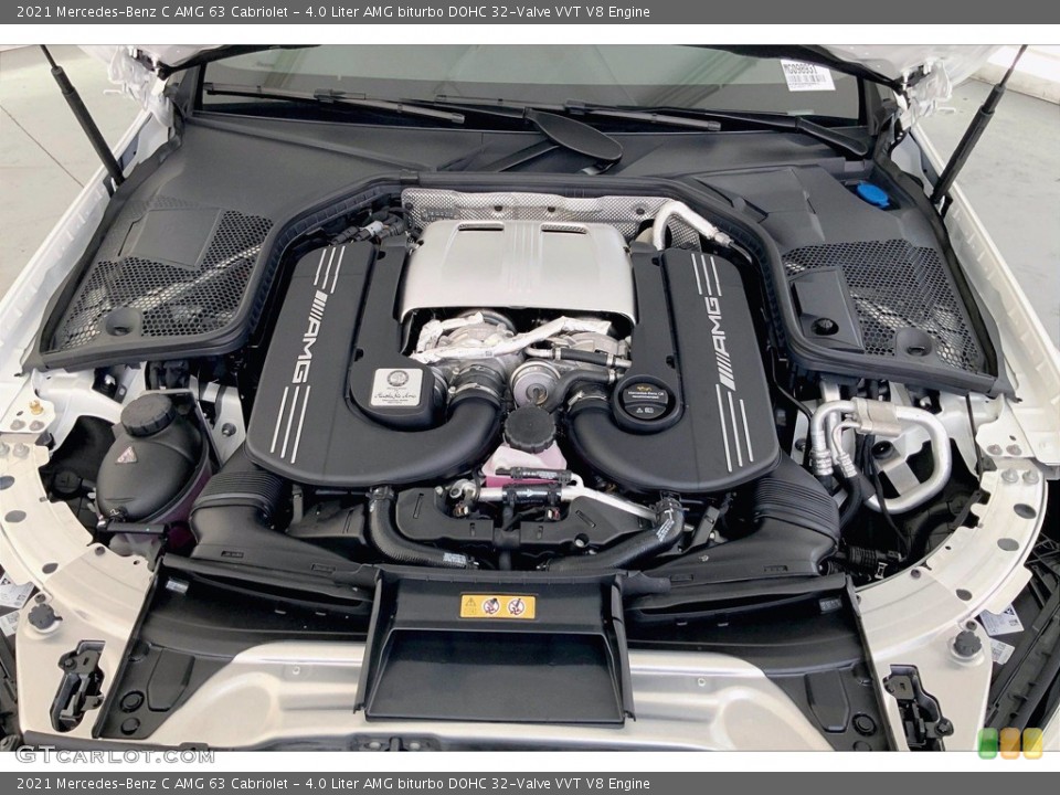 4.0 Liter AMG biturbo DOHC 32-Valve VVT V8 2021 Mercedes-Benz C Engine