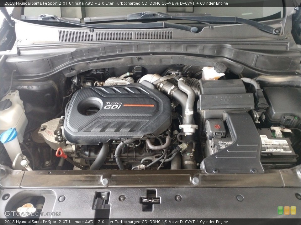 2.0 Liter Turbocharged GDI DOHC 16-Valve D-CVVT 4 Cylinder Engine for the 2018 Hyundai Santa Fe Sport #142503123