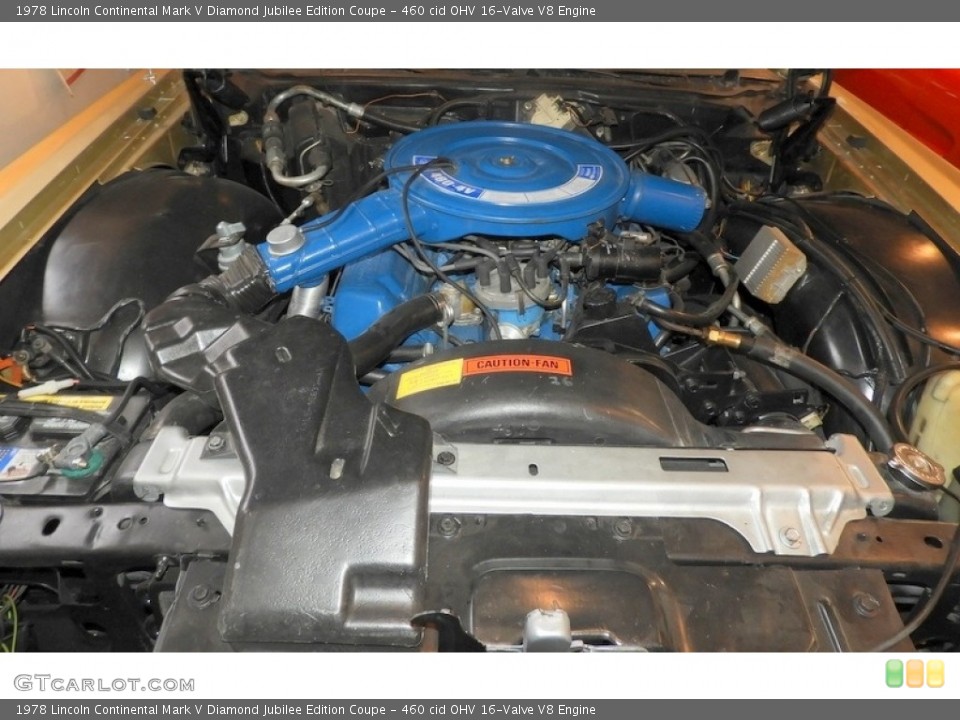 460 cid OHV 16-Valve V8 1978 Lincoln Continental Engine