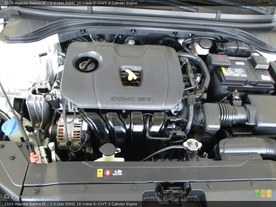 2.0 Liter DOHC 16-Valve D-CVVT 4 Cylinder 2020 Hyundai Elantra Engine