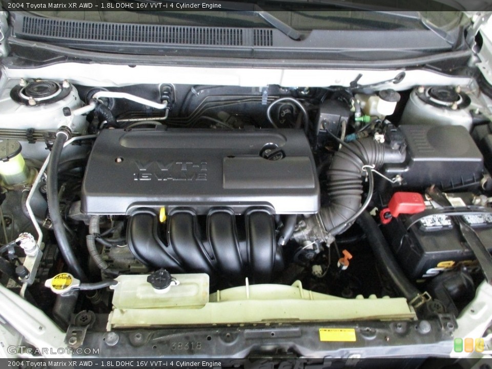 1.8L DOHC 16V VVT-i 4 Cylinder 2004 Toyota Matrix Engine