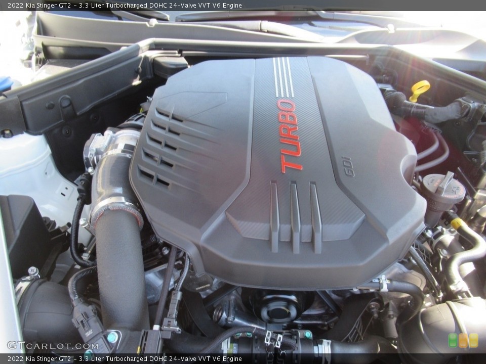 3.3 Liter Turbocharged DOHC 24-Valve VVT V6 2022 Kia Stinger Engine