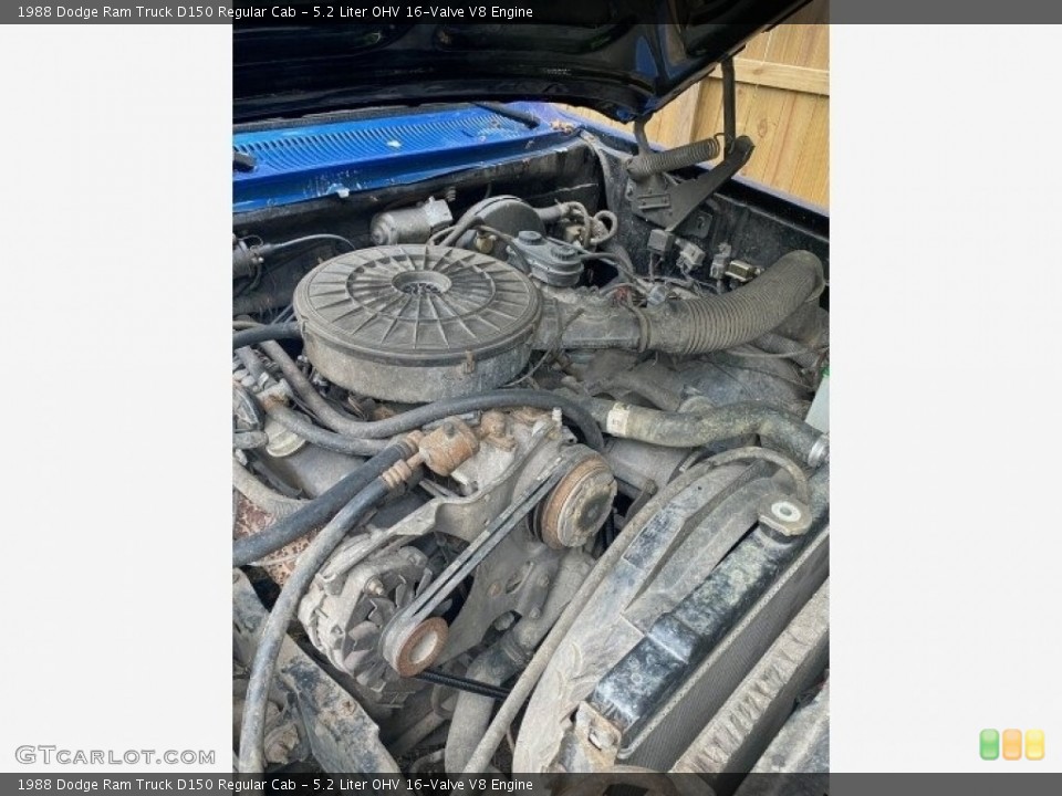 5.2 Liter OHV 16-Valve V8 1988 Dodge Ram Truck Engine