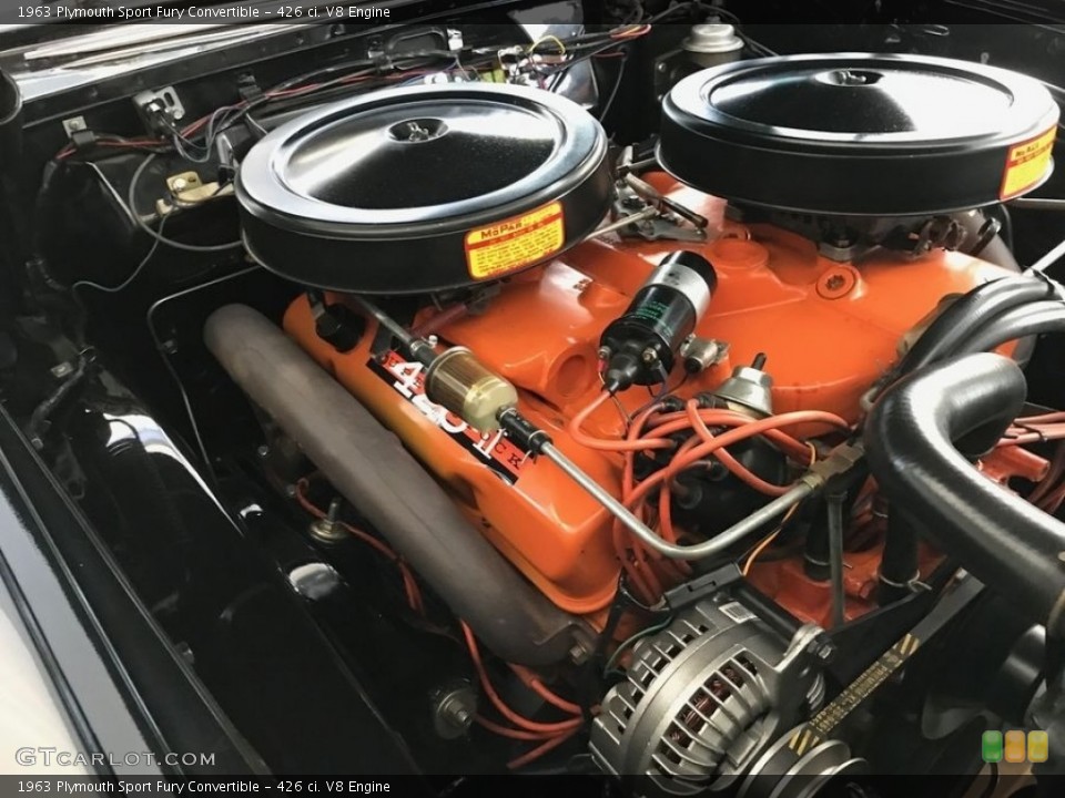 426 ci. V8 1963 Plymouth Sport Fury Engine