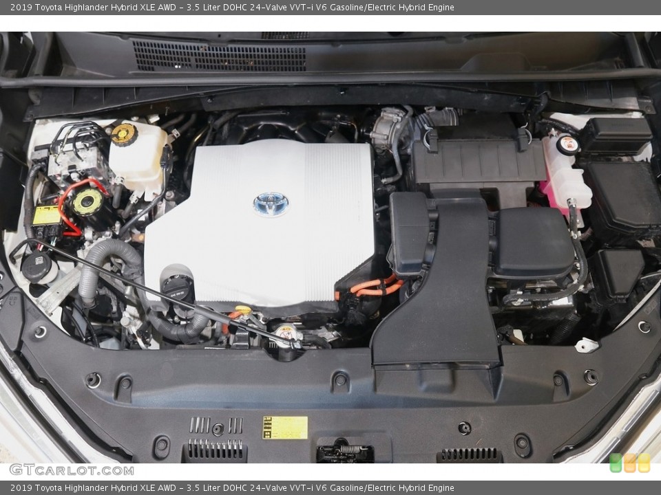 3.5 Liter DOHC 24-Valve VVT-i V6 Gasoline/Electric Hybrid Engine for the 2019 Toyota Highlander #142970279