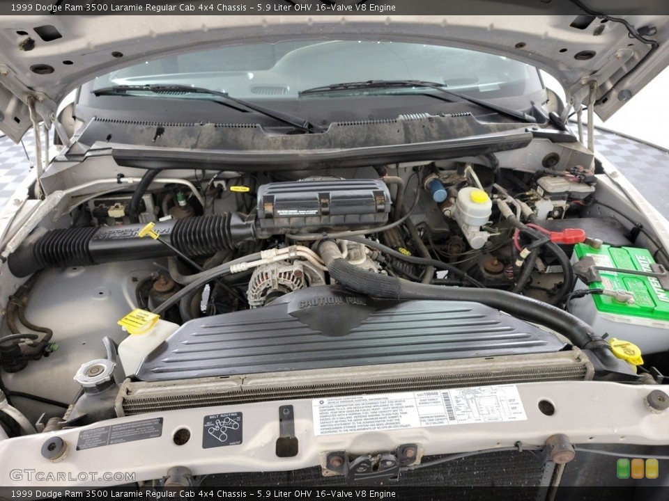 5.9 Liter OHV 16-Valve V8 1999 Dodge Ram 3500 Engine