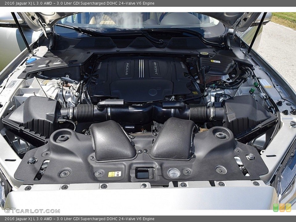 3.0 Liter GDI Supercharged DOHC 24-Valve V6 2016 Jaguar XJ Engine