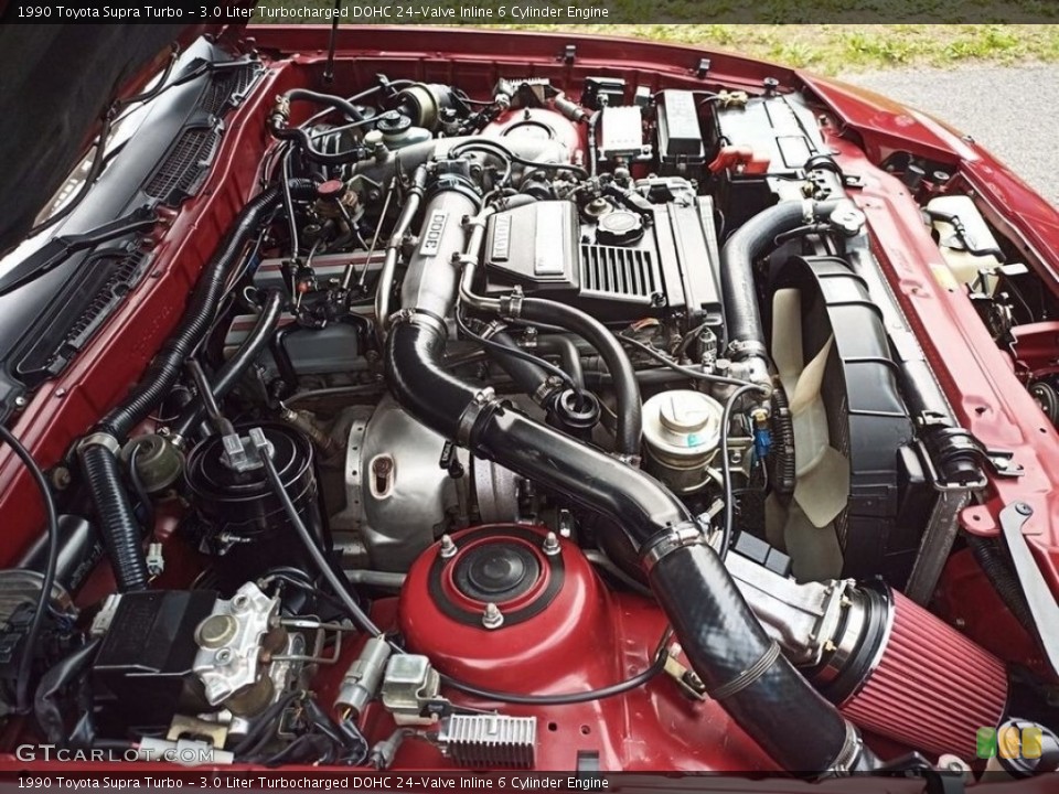 3.0 Liter Turbocharged DOHC 24-Valve Inline 6 Cylinder Engine for the 1990 Toyota Supra #143031979
