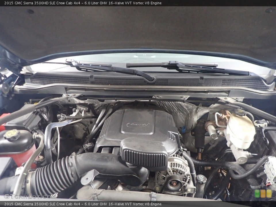 6.0 Liter OHV 16-Valve VVT Vortec V8 2015 GMC Sierra 3500HD Engine