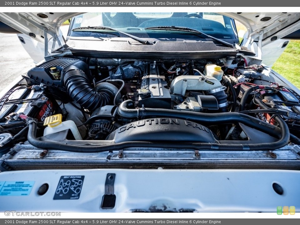 5.9 Liter OHV 24-Valve Cummins Turbo Diesel Inline 6 Cylinder Engine for the 2001 Dodge Ram 2500 #143056094