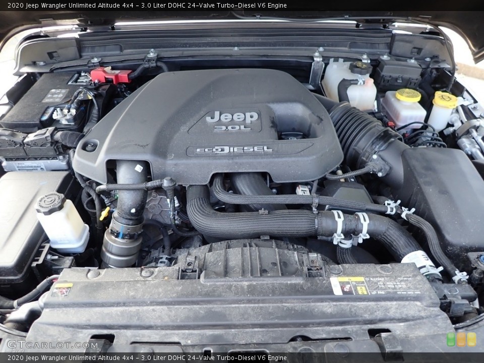 3.0 Liter DOHC 24-Valve Turbo-Diesel V6 2020 Jeep Wrangler Unlimited Engine
