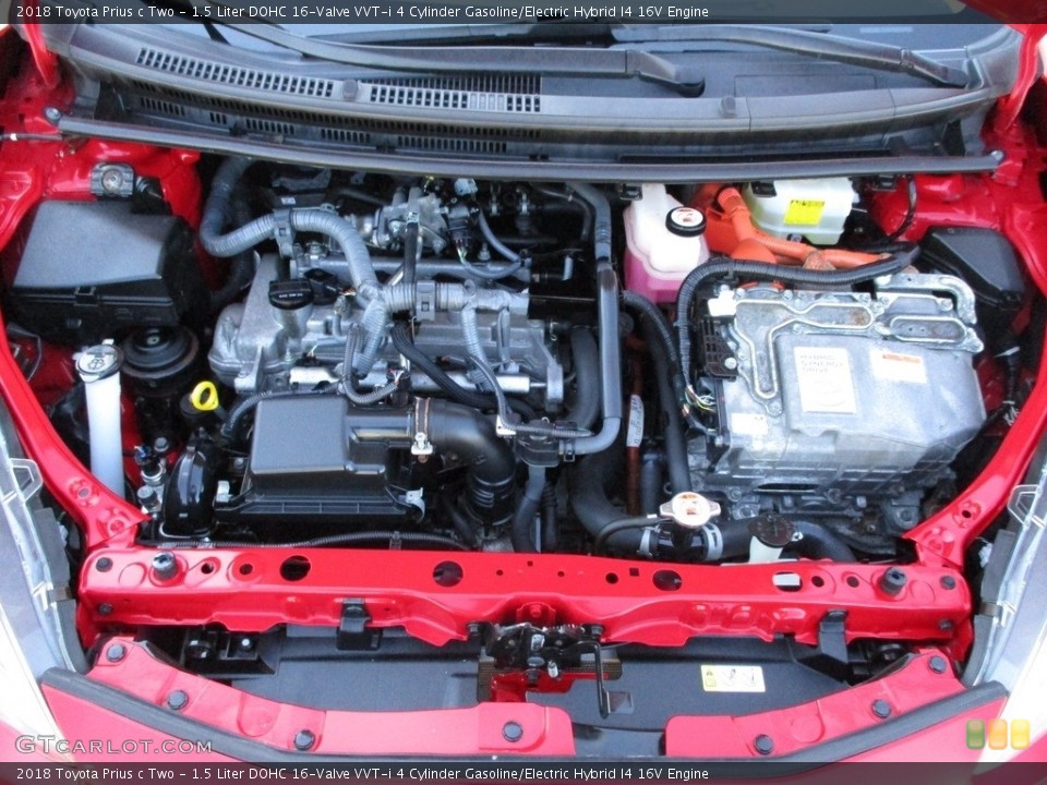 1.5 Liter DOHC 16-Valve VVT-i 4 Cylinder Gasoline/Electric Hybrid I4 16V Engine for the 2018 Toyota Prius c #143099962