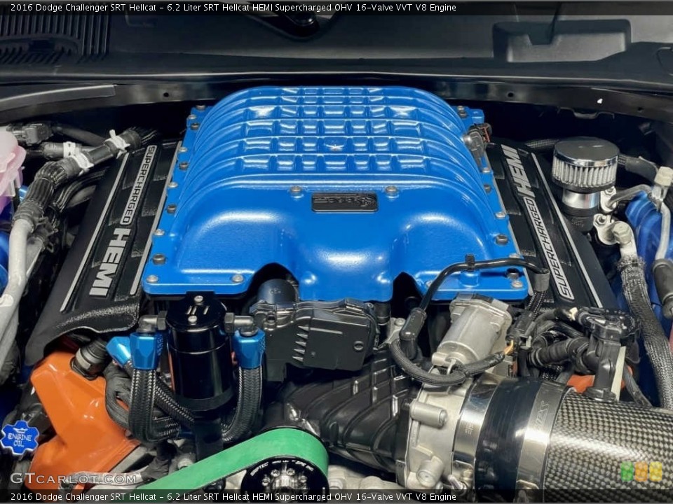 6.2 Liter SRT Hellcat HEMI Supercharged OHV 16-Valve VVT V8 Engine for the 2016 Dodge Challenger #143292592