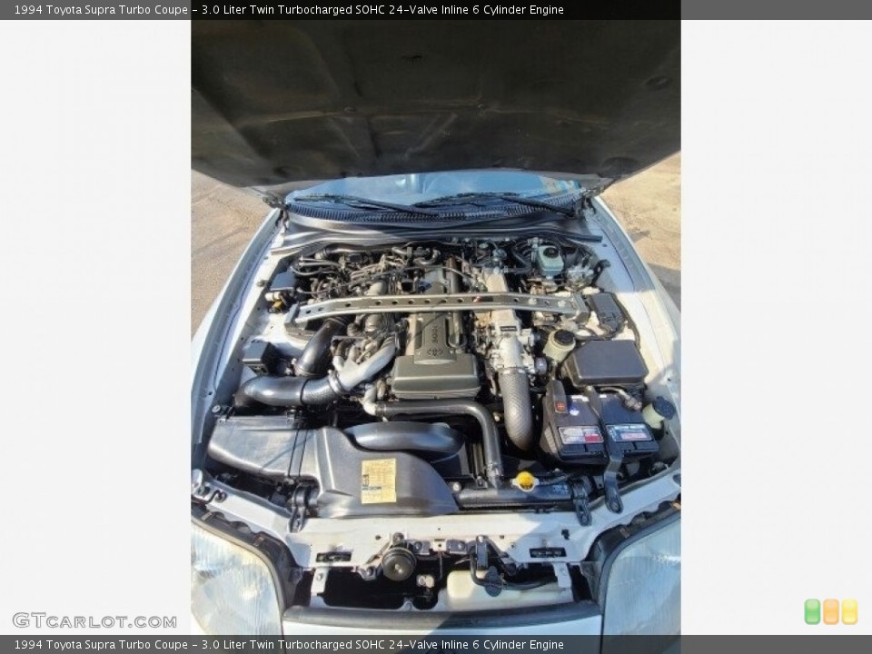 3.0 Liter Twin Turbocharged SOHC 24-Valve Inline 6 Cylinder 1994 Toyota Supra Engine