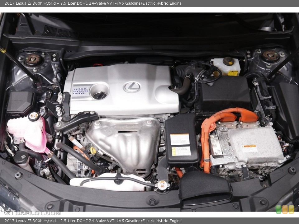 2.5 Liter DOHC 24-Valve VVT-i V6 Gasoline/Electric Hybrid 2017 Lexus ES Engine