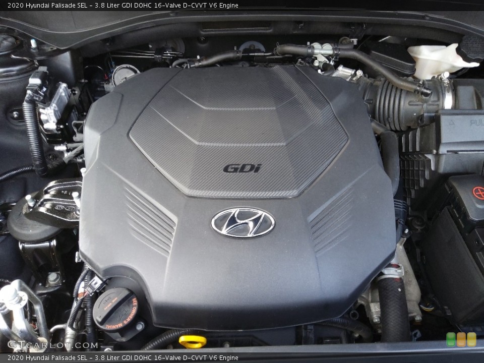 3.8 Liter GDI DOHC 16-Valve D-CVVT V6 Engine for the 2020 Hyundai Palisade #143445132