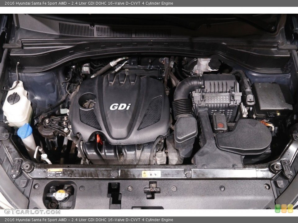 2.4 Liter GDI DOHC 16-Valve D-CVVT 4 Cylinder Engine for the 2016 Hyundai Santa Fe Sport #143461447